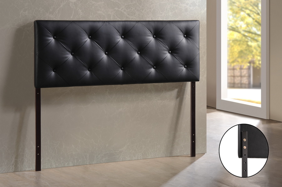 Baxton Studio Bedford Black Queen Sized Headboard Wholesale